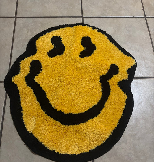 Graphic Smiley Face Rug