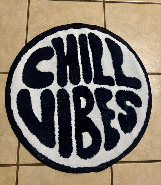 Chill Vibes Round Plush Mat